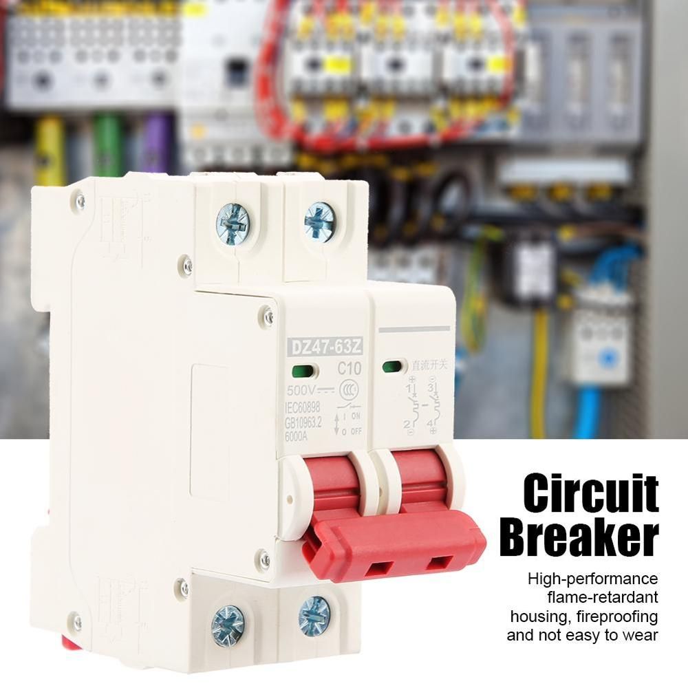 2P 20A 10A Circuit Breaker 16A 500V 32A 40A Mini Solar DC