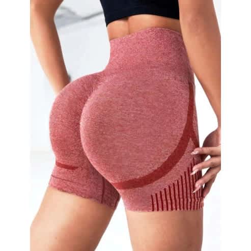 High Waist Fitness Yoga Shorts - Pink
