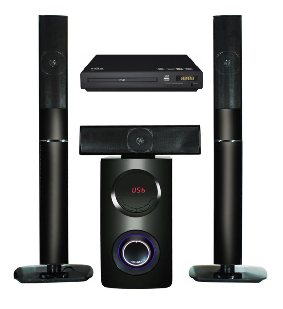 Dmi-599 D-marc Bluetooth Home Theater System + Free DVD
