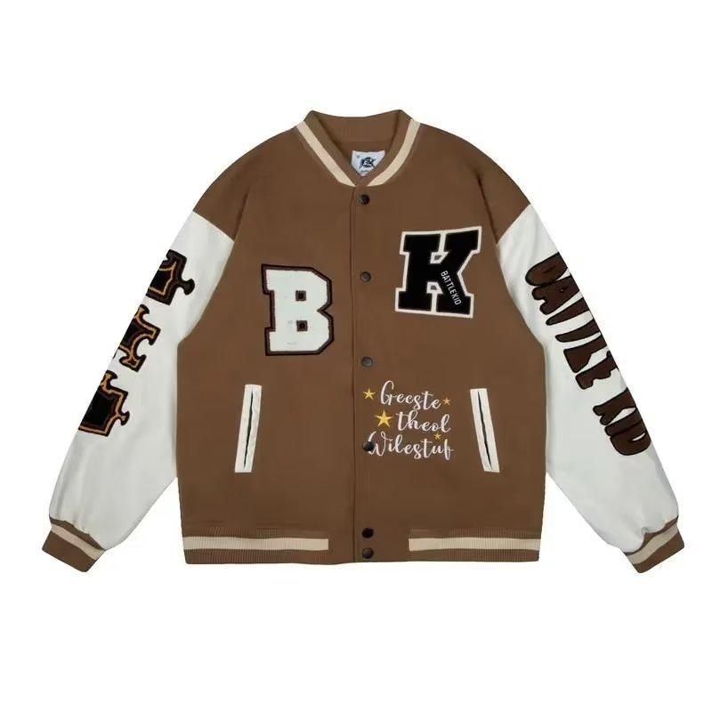 2022 New American Letter Embroidered Baseball Jersey Loose and Versatile Autumn Jacket Coat Trend