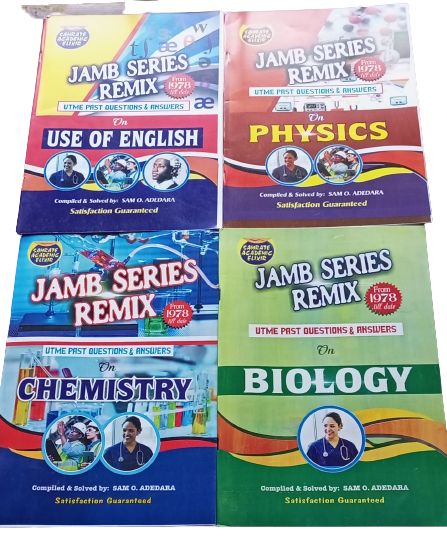 JAMB REMIX PAST QUESTIONS & ANSWERS SERIES BY SAMRATE  - 4 BOOKS FOR MEDICAL SCIENCES