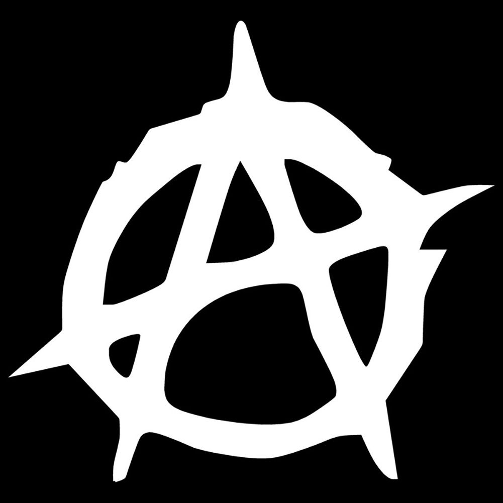 Unique Anarchy Style Car Body Window Sticker-White