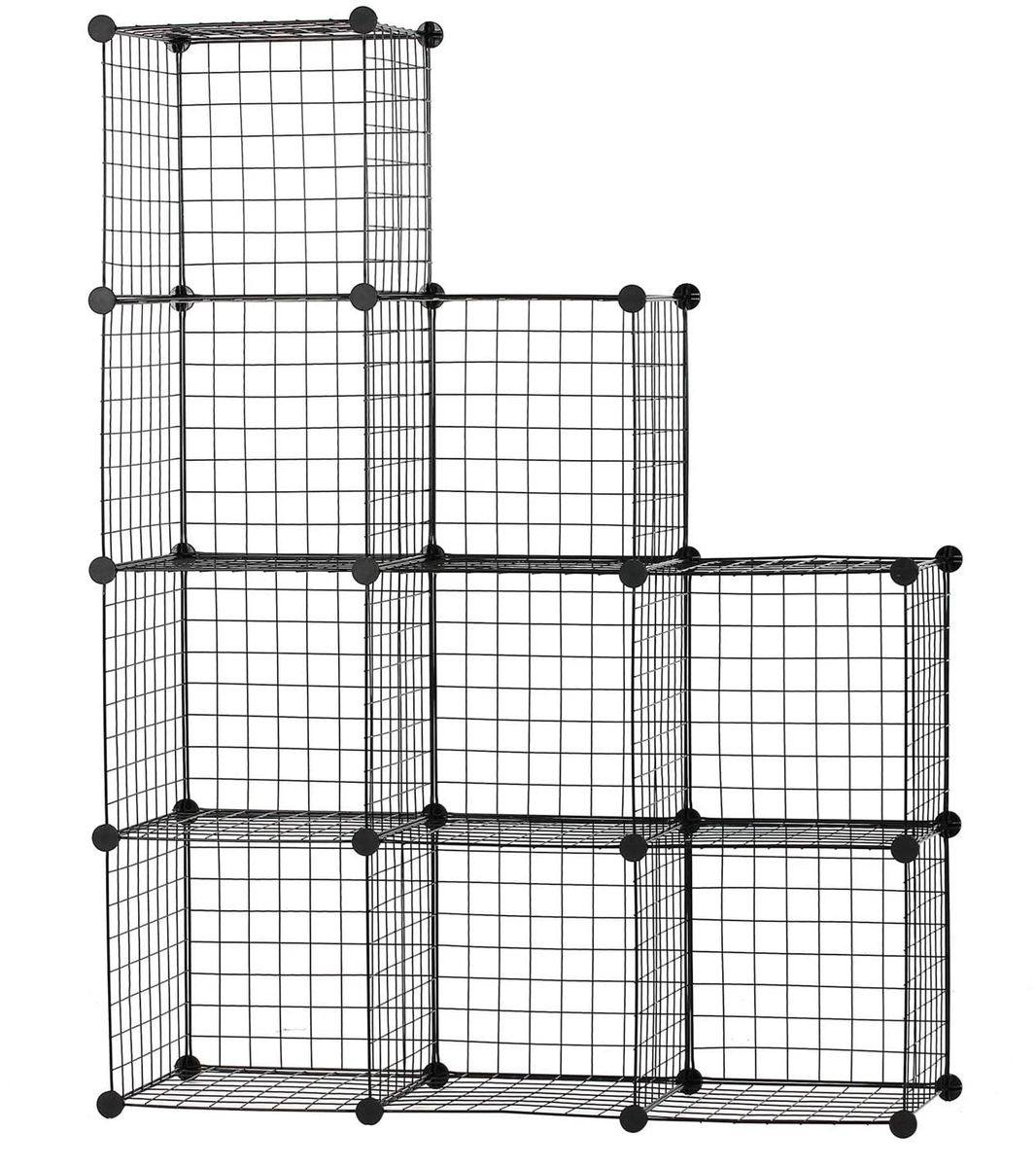 9 CUBE WIRE METAL GRID BOOK SHELF STORAGE CABINET ORGANIZER