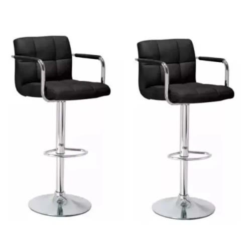 Adjustable Swivel Bar Stools With Arm 2 Set