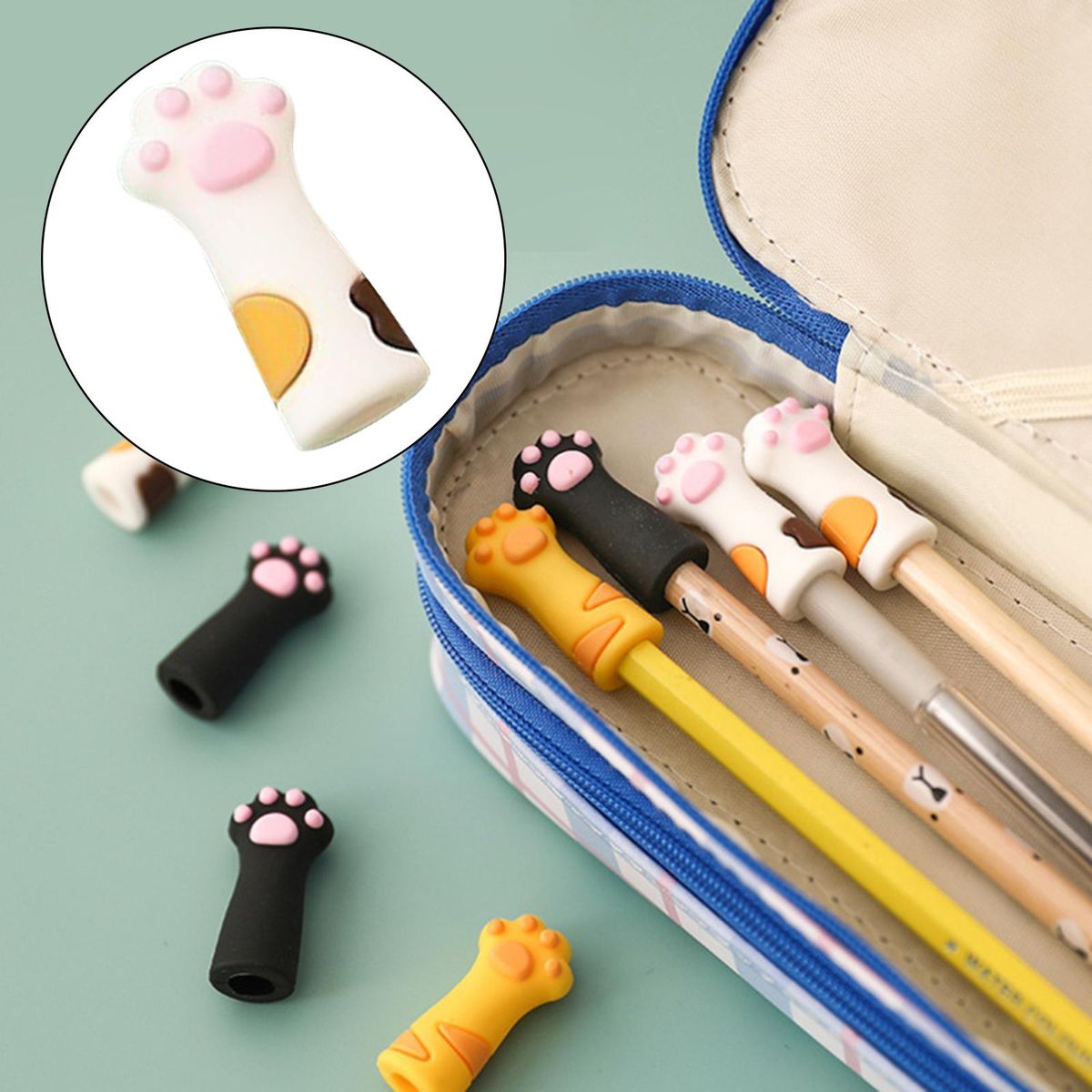 Pencils Caps Pencil Extender Cover Pen Cap Protector White