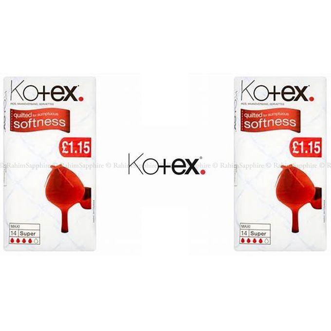 Super Maxi Sanitary Quilted Pads-Pack Of 2 X 14Pads