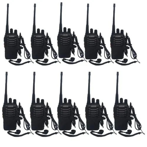2-way Walkie Talkie Radio With Earpiece - 10pcs