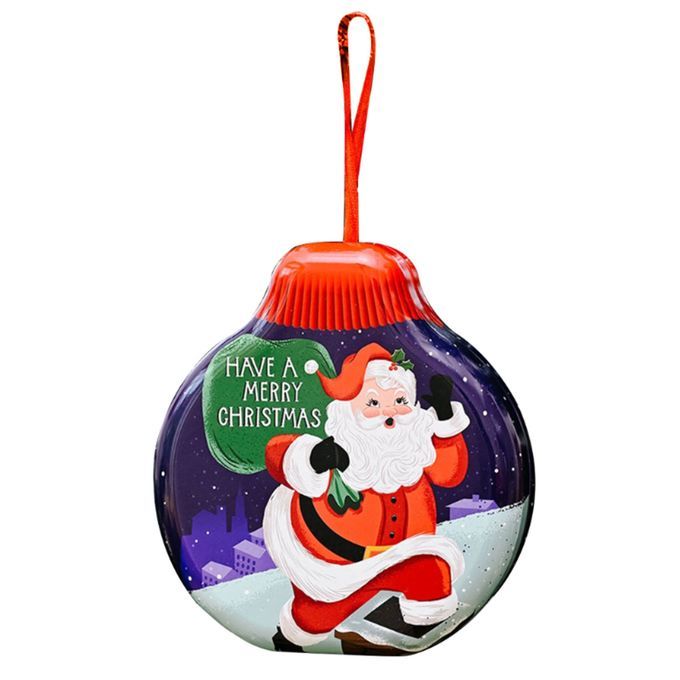 Candy Box Santa Claus Print Exquisite Workmanship-Purple