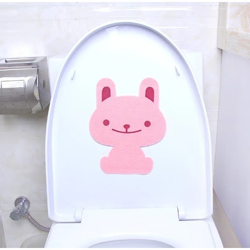 Cartoon Animals Toilet Deodorant Stickers - Closet Fragrance Sticker - Pink