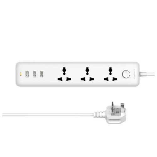 Powerhub Outlet Usb Extension Power Strip Socket- White