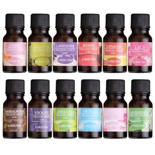 10ml Pure Essential Fragrance Oils Aromatherapy Diffusers - 6pieces