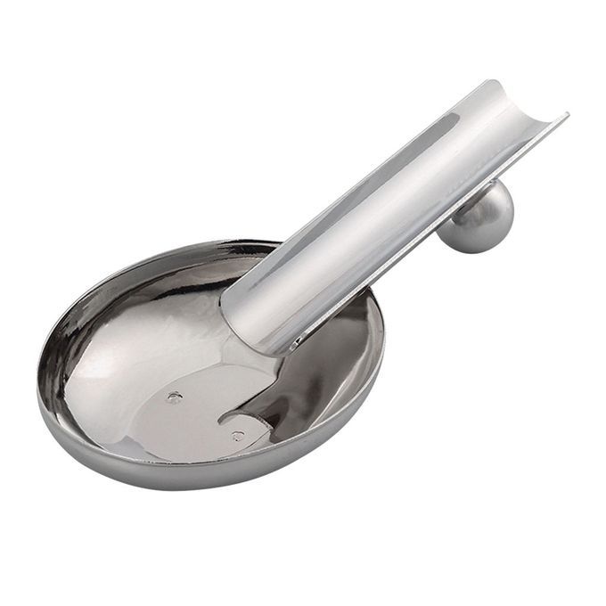 Stainless Steel  Ashtray 1 Slot  Stand Holder For Man Silver