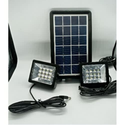 Saroda 6v 3w 4-in-1 Solar Power Bank + 2 Piece Super Bright Lamp