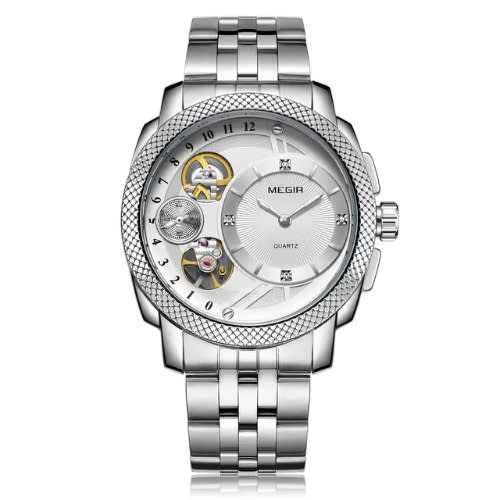 Men Luxury Silver Chain Watch