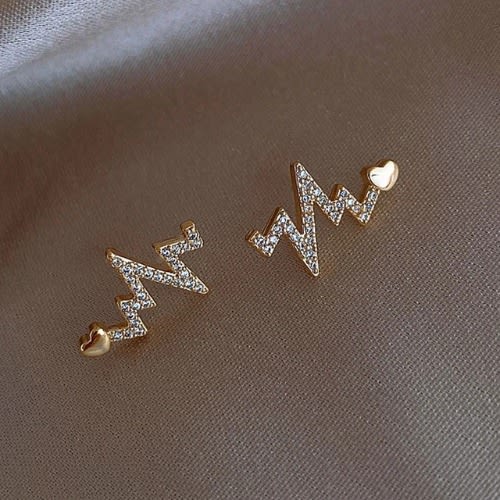 Heartbeat Stud Earrings
