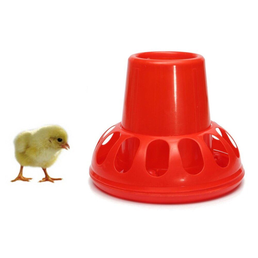 Plastic Red Poultry Geese Rabbits Chickens Ducks Pigeons Feeder Waterer Drinker