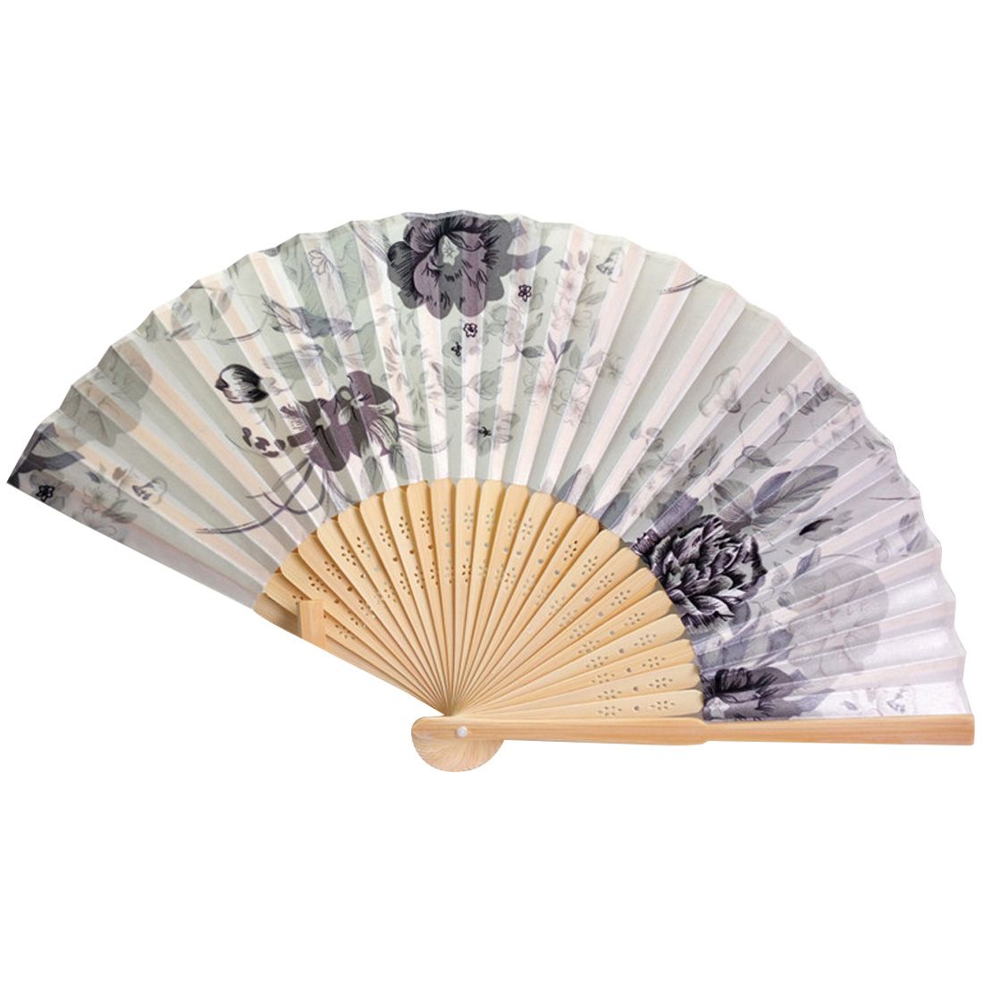Bamboo Gifts Folding Vintage Coloful Fan 1pc Party Dance Hand Held Flower Summer Pocket Chinese Wedding