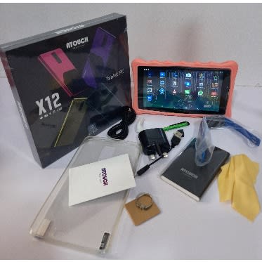 A Touch X12 Kids Learning Tablet-128GB Dual Sim Android 6.1 Quad-Core-WiFi- Pink Silicon