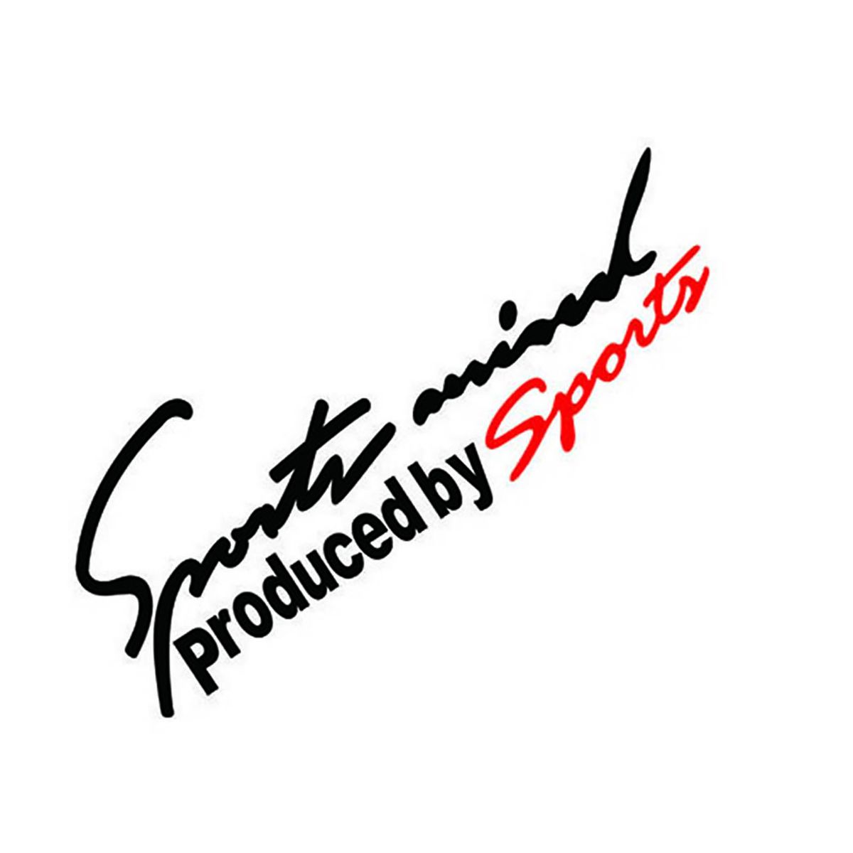 Car Styling Sports Mind Sticker Emblem Badge-Black + Red