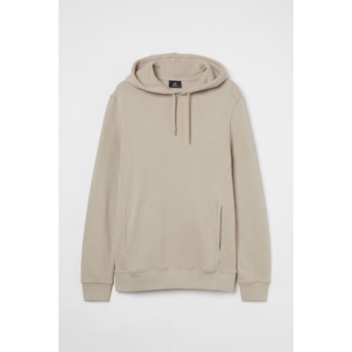 Cotton Lined Wrap Over Hoodie With Drawstring