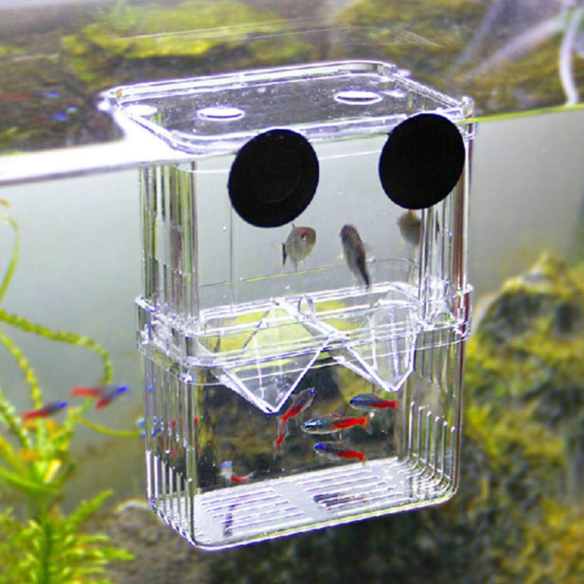 4 In1 Aquarium Fish Fry Breeding Hatchery Incubator Isolation Box Tank Shrimp Small Trumpet