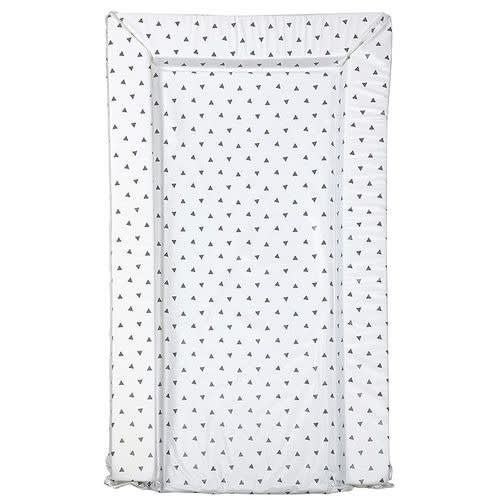 Nursery Tiny Triangles Changing Mat - White