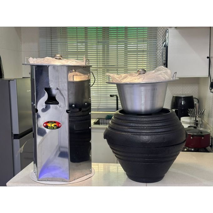 Atmos Atmosfair German Charcoal Stove +2 custom pot+wonder box