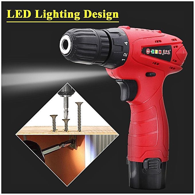 12V Cordless Rechargeable Drill Driver Electric Screwdriver