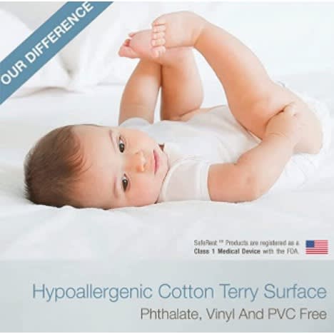 Saferest Waterproof Mattress Cover Protectors &ndash; 39" X 75"  -  White