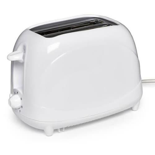 2 Slice  Retro Toaster - White