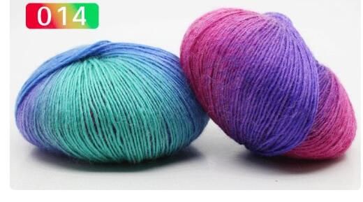 1pc Cashmere Yarn Knitted Chunky Hand-Woven Woolen Rainbow Colorful Knitting Scores 100% Wool Yarn Needles Crochet Weahet Thread