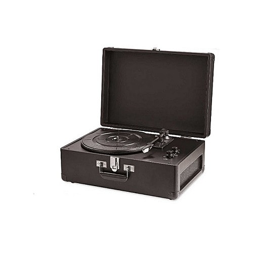 Rechargeable Encoder Turntable With Usb Recording & Speaker Black
