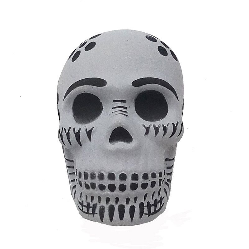 Funny Skull Scented Charm Slow Rising Children Interesting Anti-Stress Toys Squeeze Toys Decompression Toys Chirstmas Gift Gray Skull {9cm * 5.5cm * 6cm}