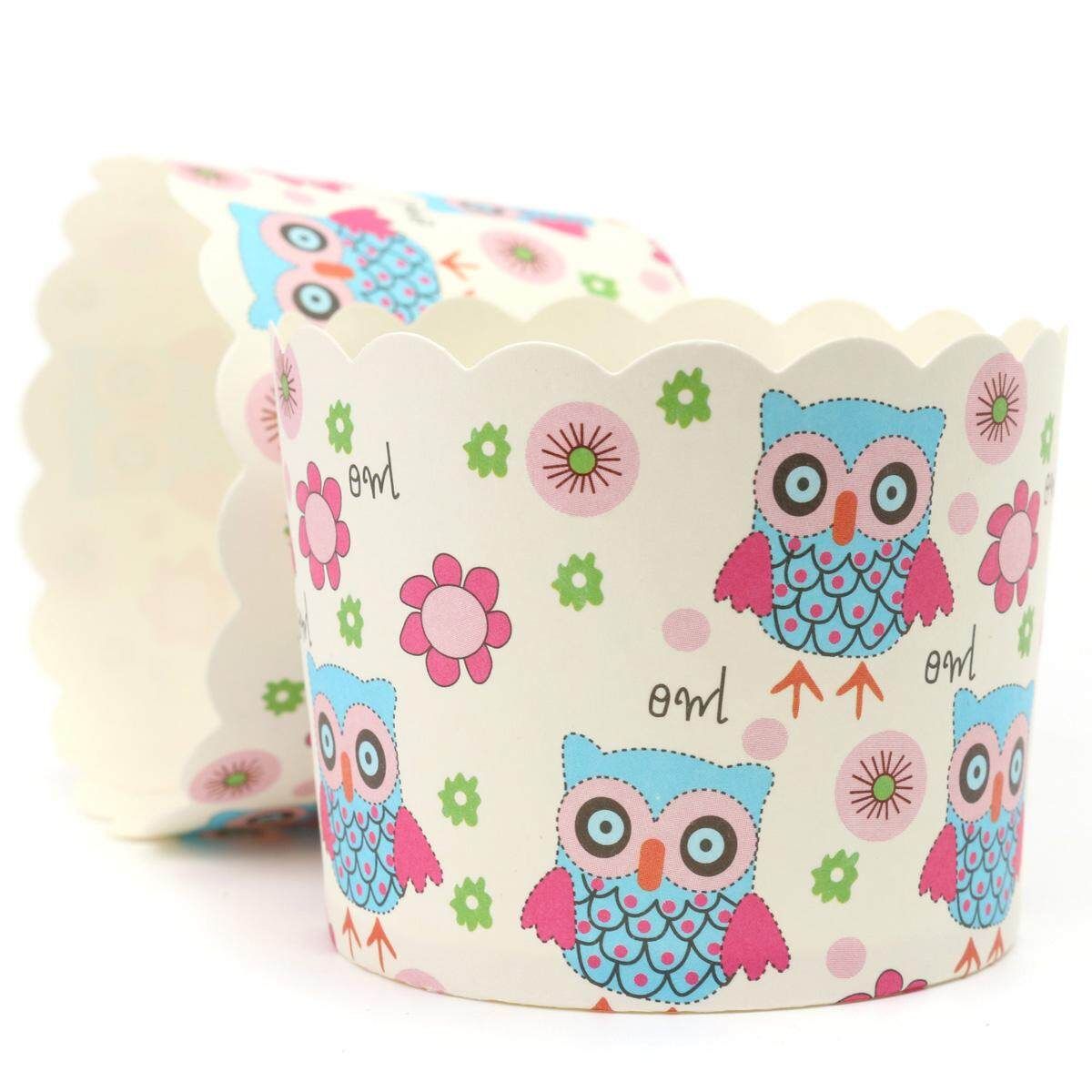 50 Pcs Hard Matte Cup Cake Cups Three