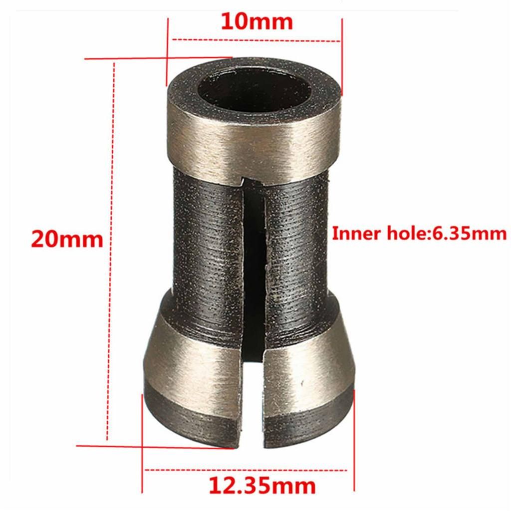 1/4" 6.35mm Alloy Collet Chuck Adapter For Trimming