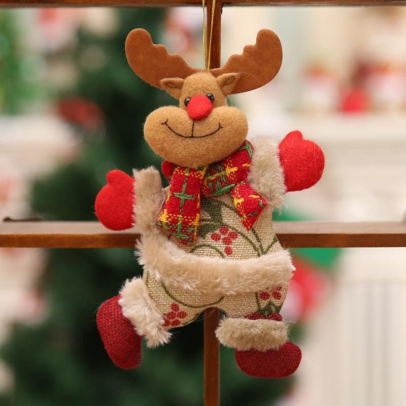 Christmas Christmas Tree Accessories Christmas Doll Dancing Old Man Snowman Deer Bear Puppet Small Hanging Pendant Gift Dancing Pendant Elk