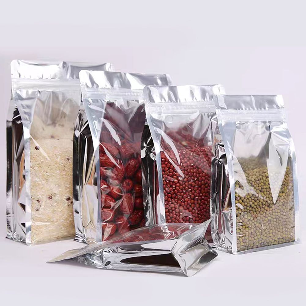 50 Pieces Side Gusset Self-Stand Ziplock Pouch