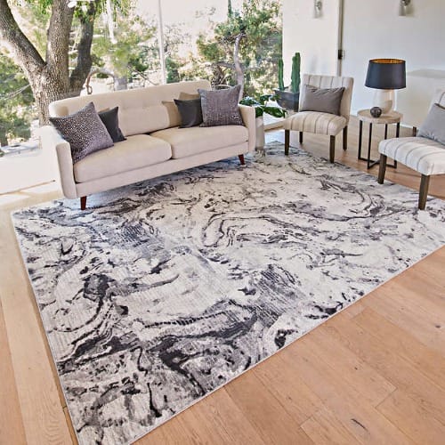 Gertmenian Tempo Elena Grey Area Rug - 5ft 3" X 7ft