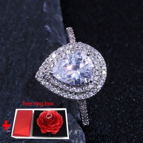 Diamond Engagement Ring For Women + Ring Box