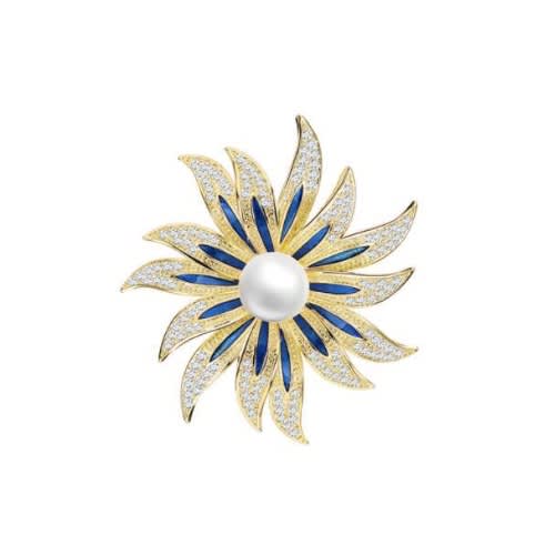 Female Flower Rhinestone Broach Brooch Pin Bouquet