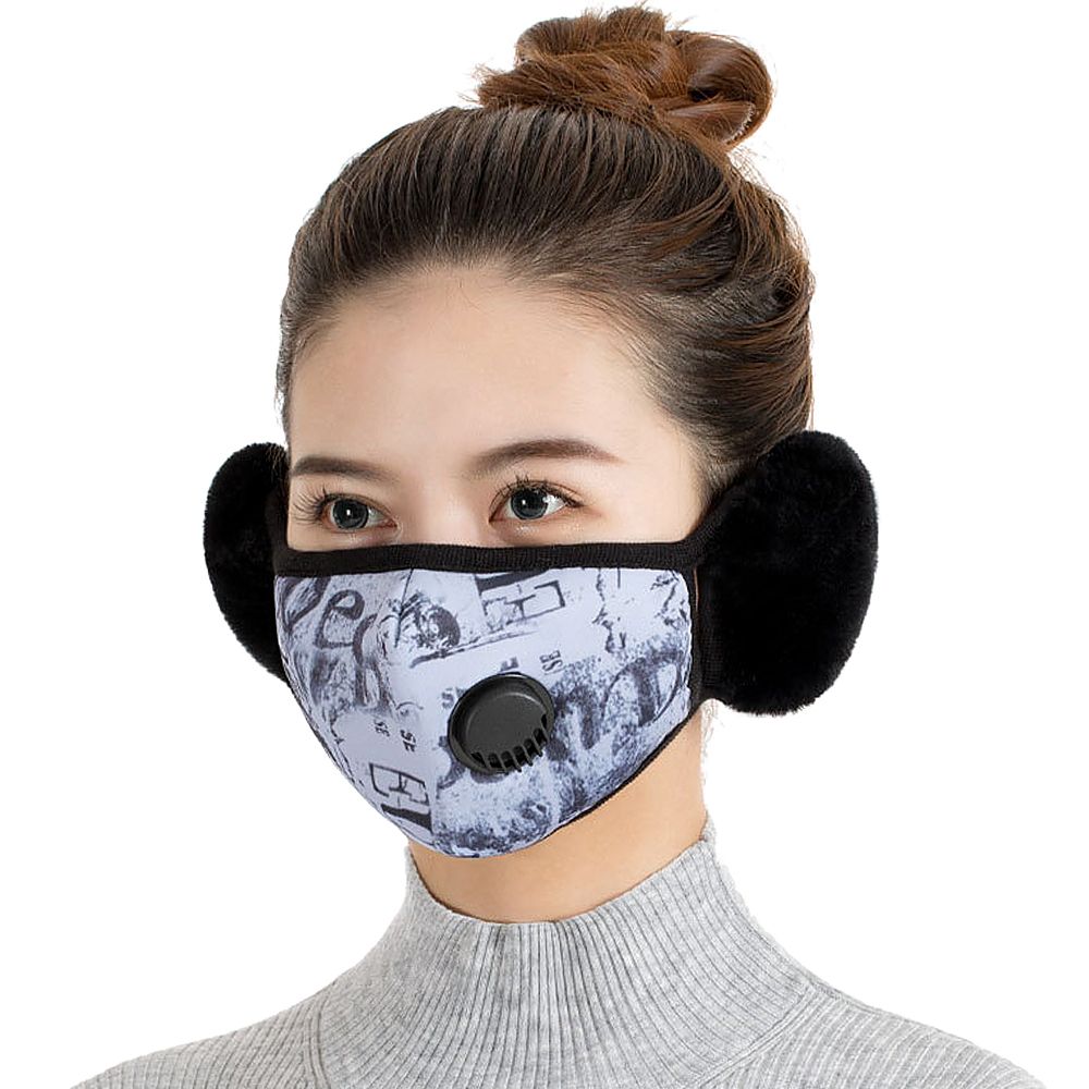Winter Thermal Face Mask With Breathing Valve Reusable Mouth