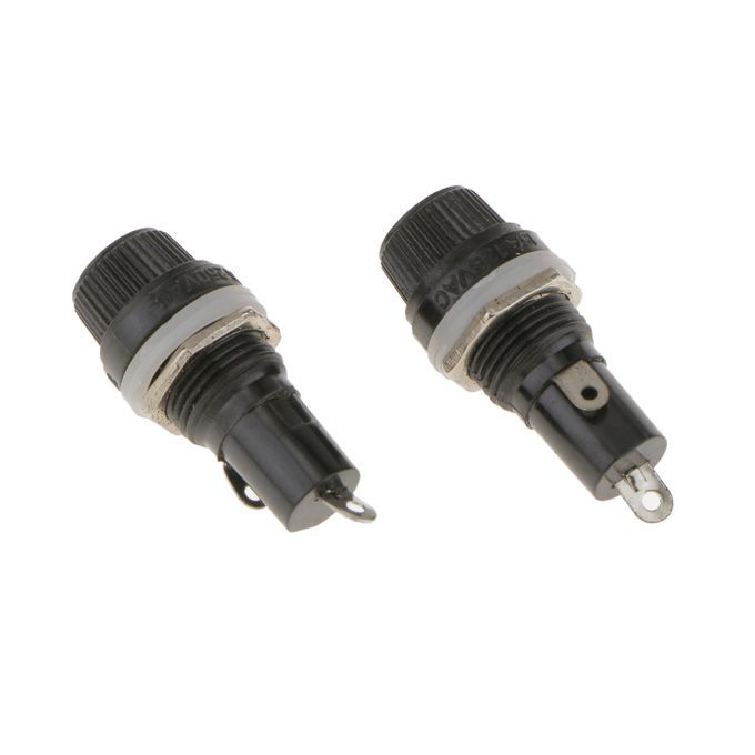 Car Chassis Panel Mount Fuse Holder Fuseholder Plastic Black New 250V