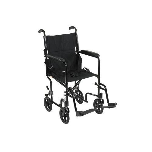 Lightweight Solid Foldable Transport Wheelchair