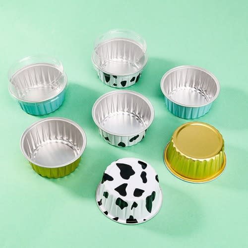 Moi Moi Reusable Foil Container With Cover - 12 Pcs
