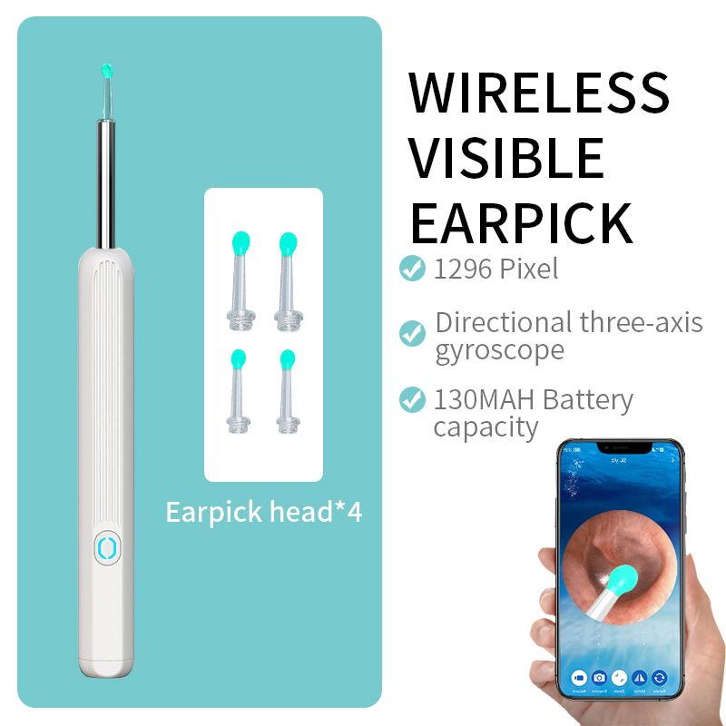 NE3 Ear Cleaner Camera Pen Ear Wax Removal Tool With Camera LED Light Wireless WiFi Otoscope Smart Ear Cleaning Kit Dropshipping