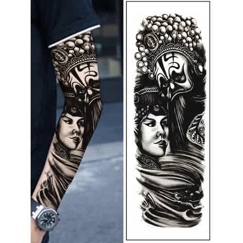 Man Woman Figure Full Arm Leg Temporary Waterproof Tattoo Sticker