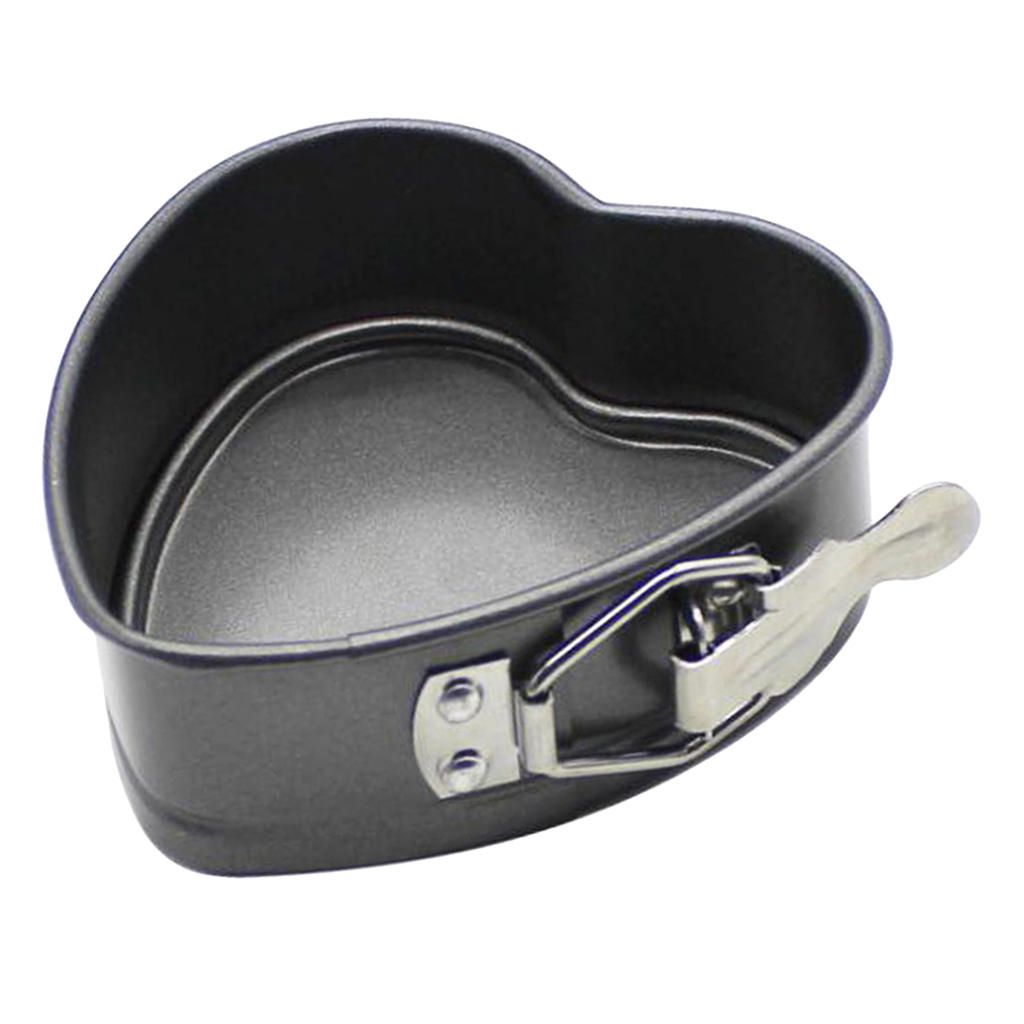 Kitchen Craft Non-Stick Spring Form Cake Tin Pan Black Heart 11x4.5cm