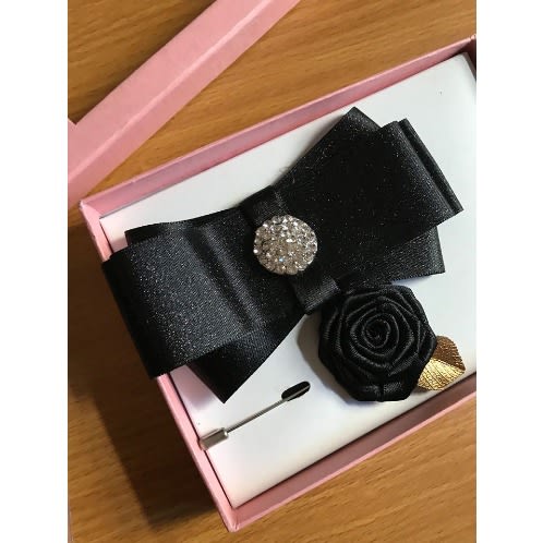 2-in-1  Bow Tie - Black