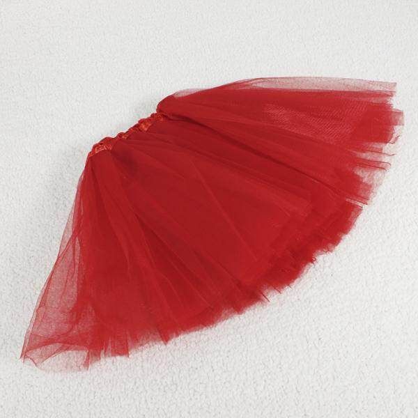 Kids Girls 3 Layer Tutu Ballet Dance Dress Skirt Tulle Full Pettiskirt Costume Red Red