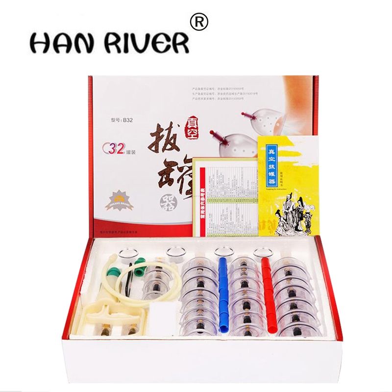 Chinese Vacuum Massagers Relax High 32 Kit Suction Cups A Pull Out Quality Pumps Curve Cans Vacuum Therapy Cupping Pcs Apparatus